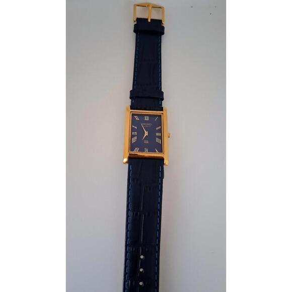 Men's Vintage Seiko Tank Leather Wrist Watch RARE - Picture 3 of 7